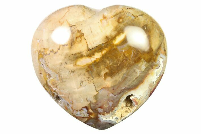 Polished Triassic Petrified Wood Heart - Madagascar #318369